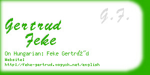 gertrud feke business card